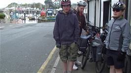 Outside the Corner House Tearooms, Watchet, after our refreshment stop